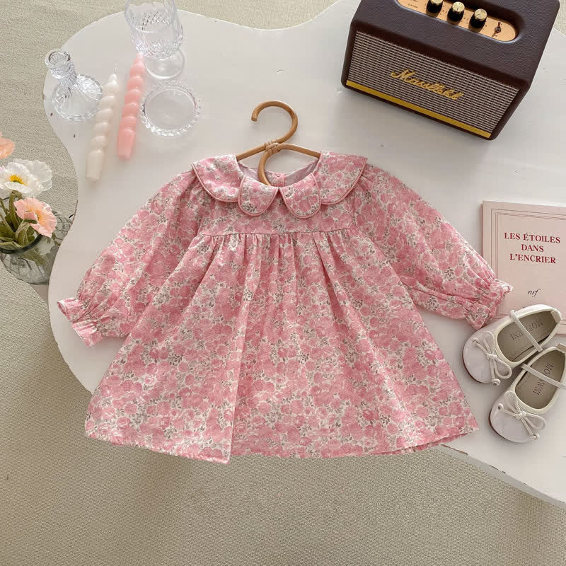 Baby Girl Pink Flower Cute Dress