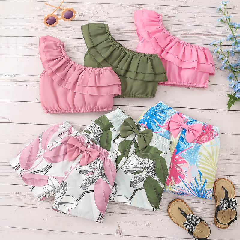 Toddler Girl 2-Piece Design Leaves Set