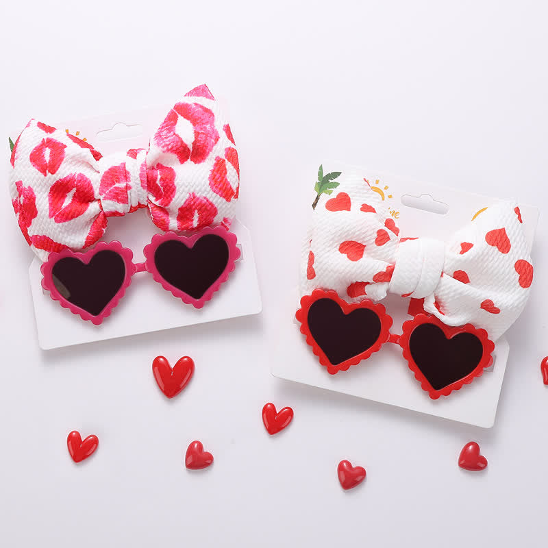 Baby Sunglasses and Heart Headband Set