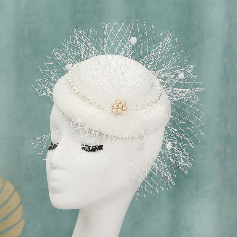 Baby Faux Pearl Elegant Retro Hat