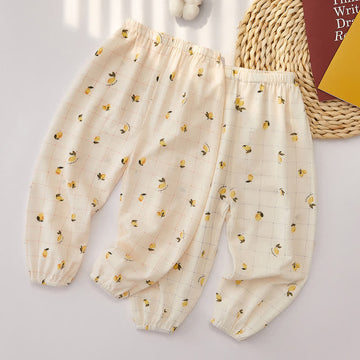 Baby Lemon Plaid Jogger Pants