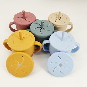 Silicone Solid Color Feeding Cup