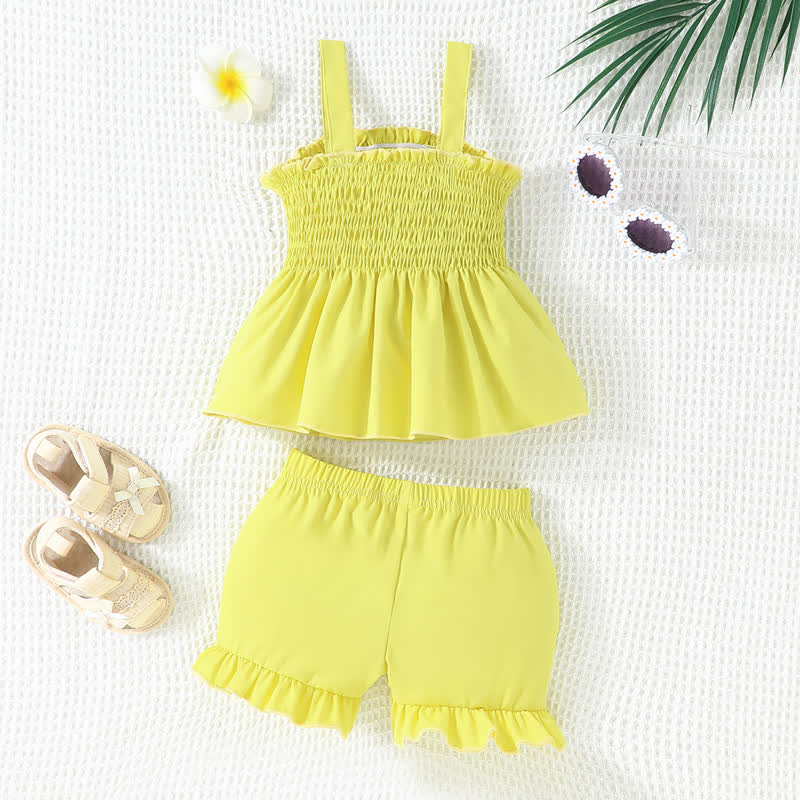 Baby 2-Piece 3D Flower Yellow Set