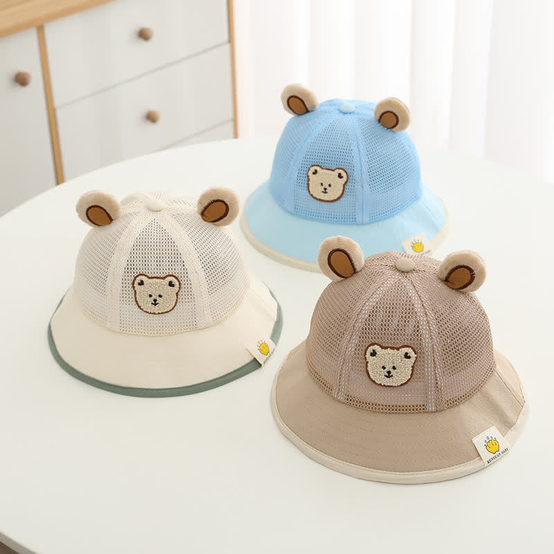 Baby Cute Bear 3D Ears Bucket Hat