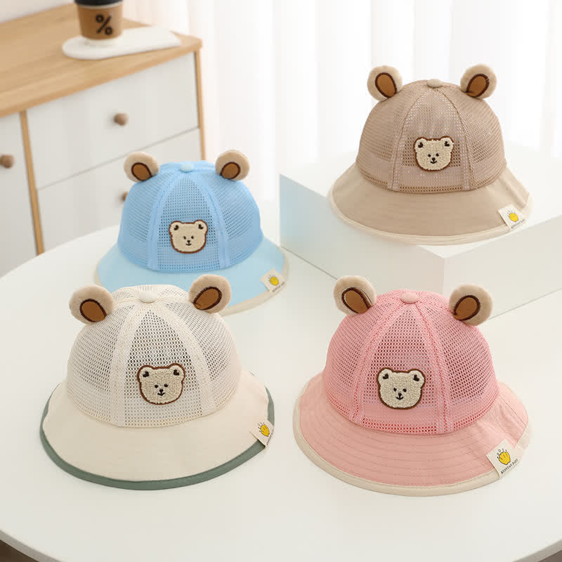 Baby Cute Bear 3D Ears Bucket Hat