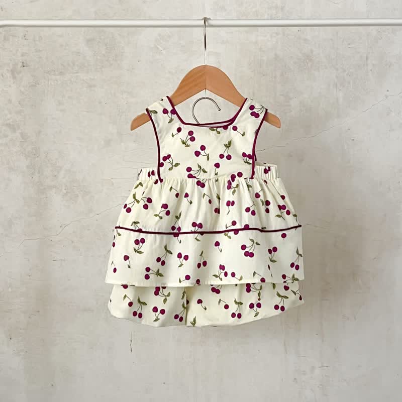 Baby Girl 2-Piece Cherry Sleeveless Set