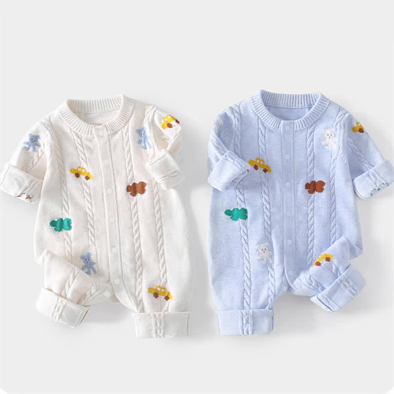 Baby Knitted Car Cloud Bunny Romper