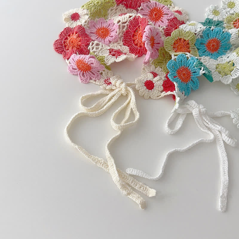 Baby Sweet Knit Multicolor Flower Headband