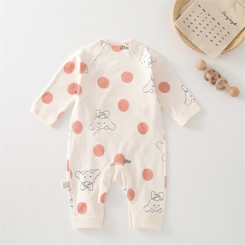 HAPPY Baby Bow Dog Kimono Romper