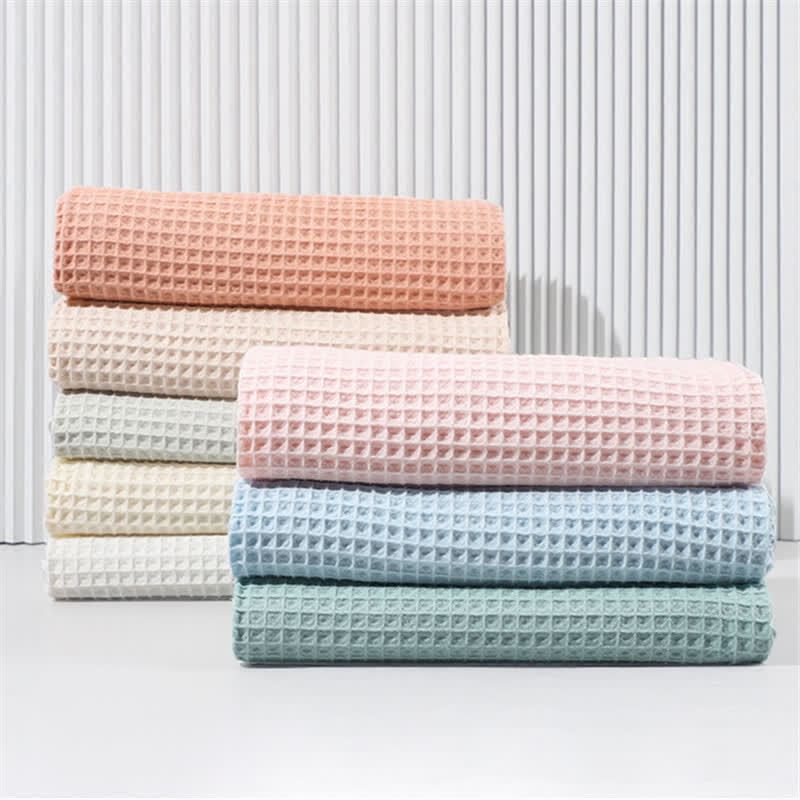 Baby Waffle Solid Color Soft Blanket