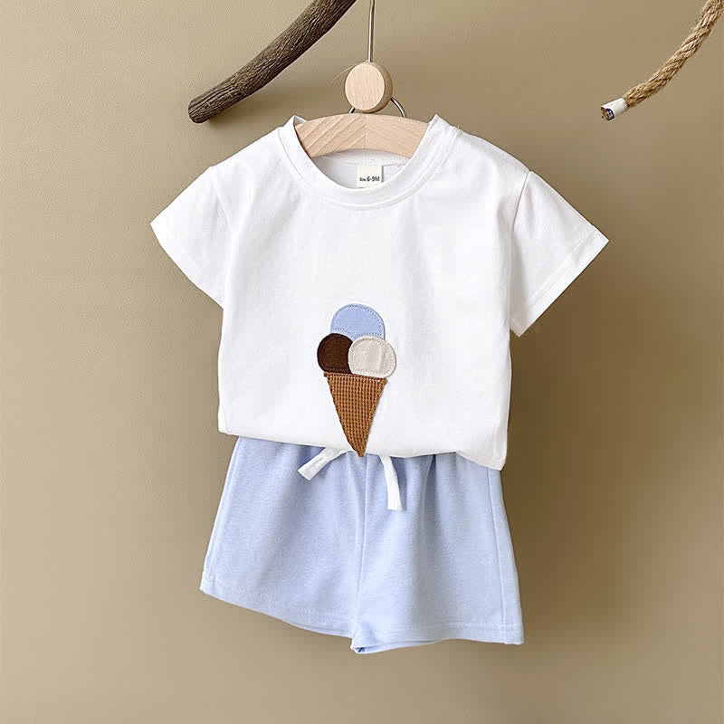 Baby 2-Piece Lovely Ice Cream Patch Set