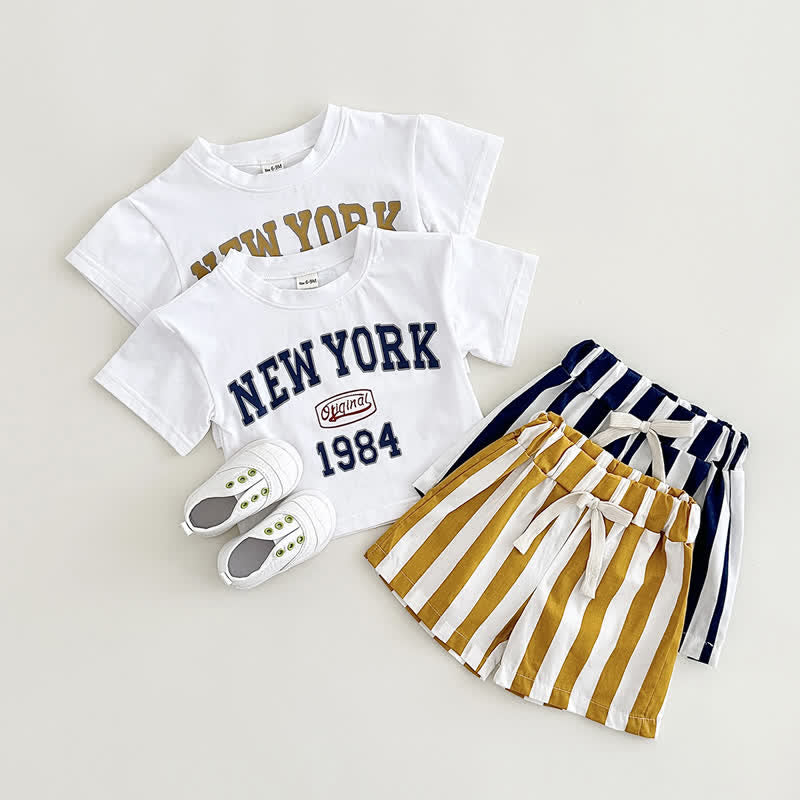 NEW YORK 1984 Baby 2-Piece Striped Set