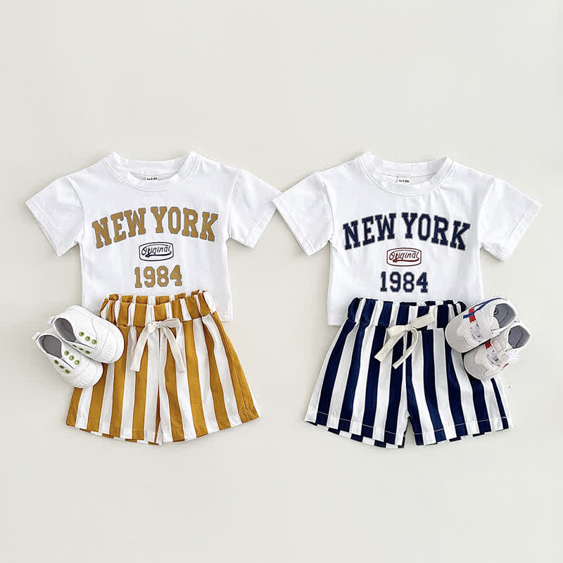 NEW YORK 1984 Baby 2-Piece Striped Set