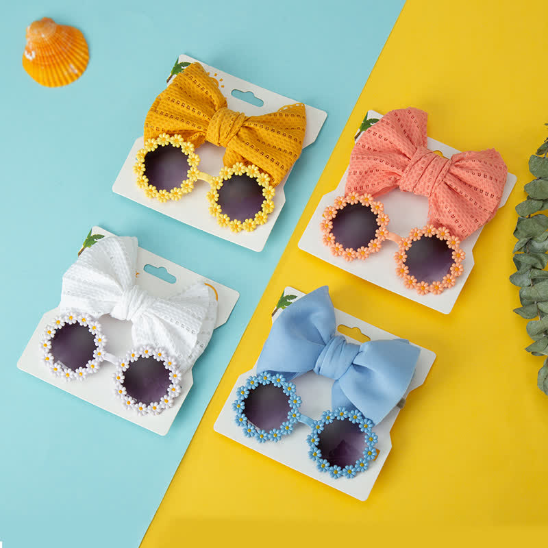 Baby Flower Sunglasses and Headband Set