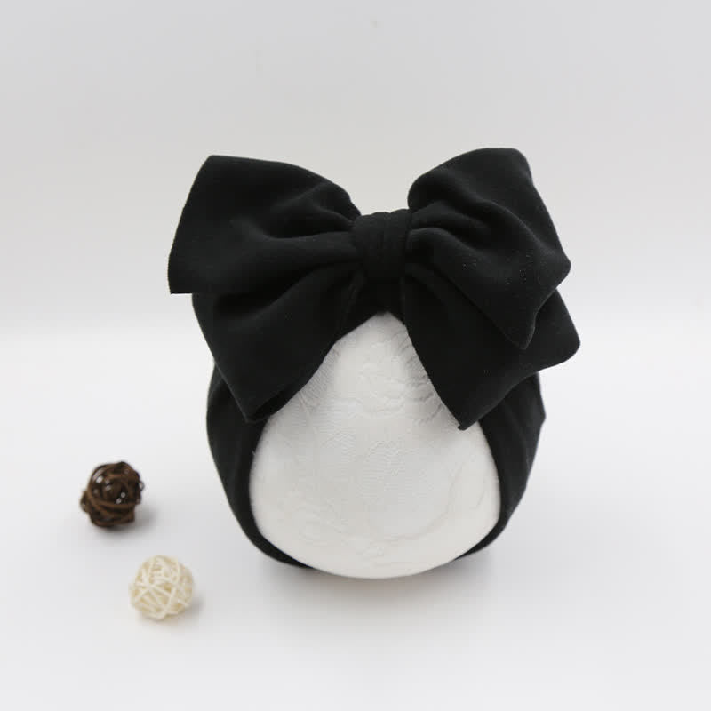 Baby Newborn Bow Solid Color Protector Hat