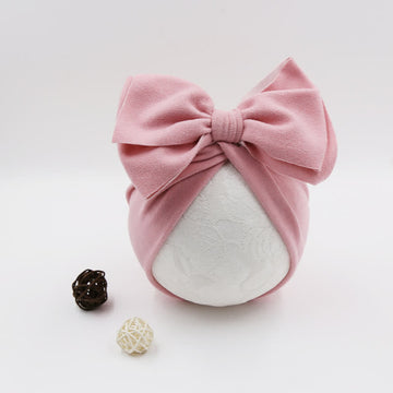 Baby Newborn Bow Solid Color Protector Hat