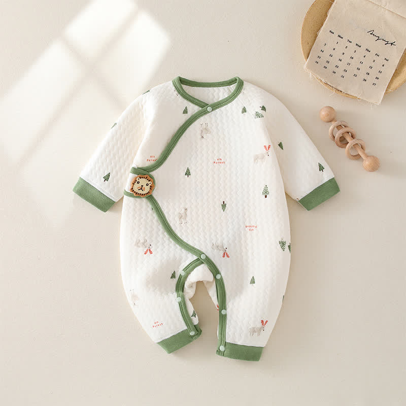 ELK FOREST Baby Green Kimono Romper