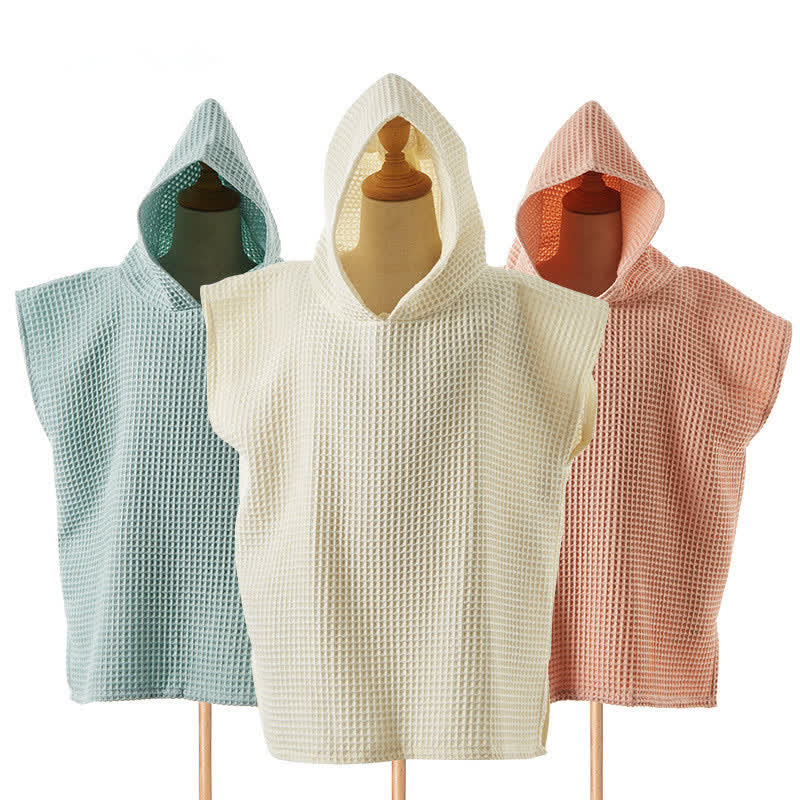 Baby Waffle Bathrobe Hooded Towels