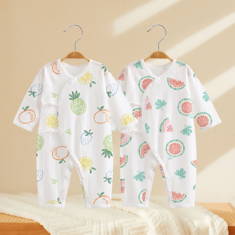 Baby Kimono Fruit White Soft Romper