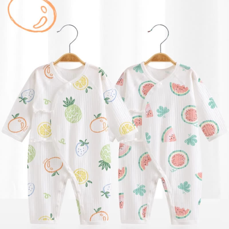 Baby Kimono Fruit White Soft Romper