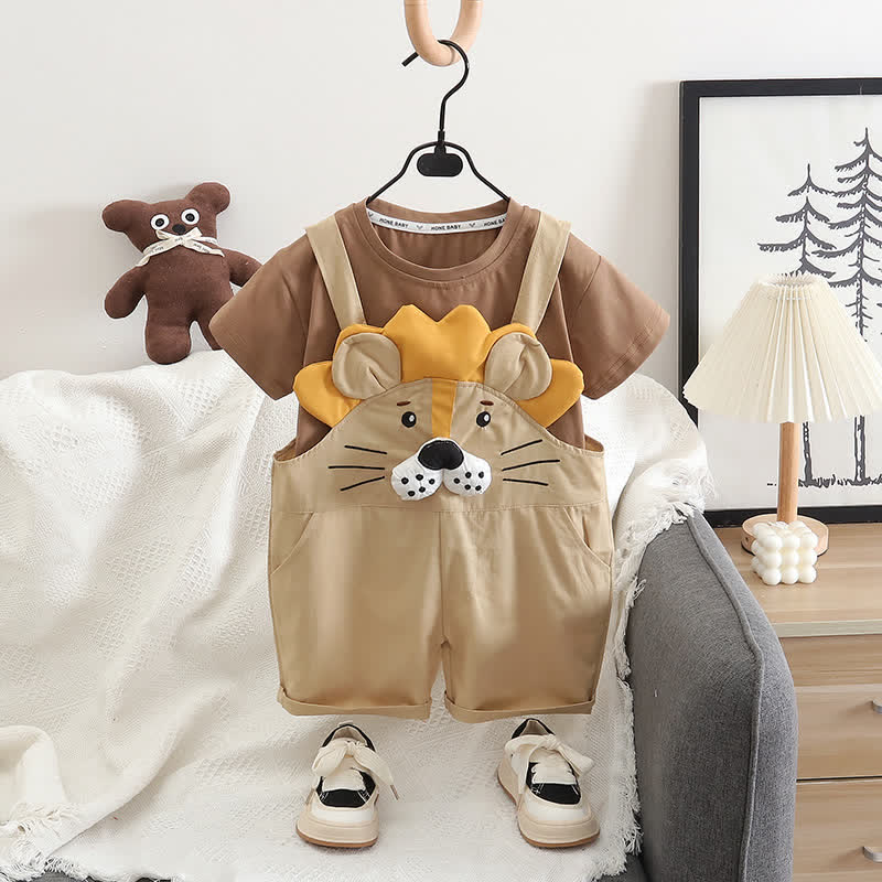 Toddler 2-Piece Cartoon Lion Lovely Set