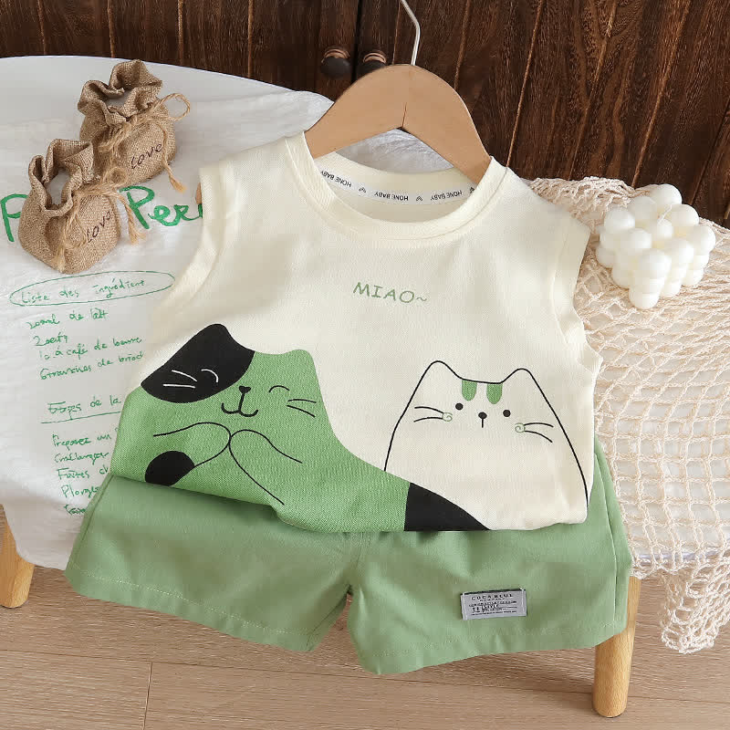 MIAO~ Toddler 2-Piece Cat Lovely Set