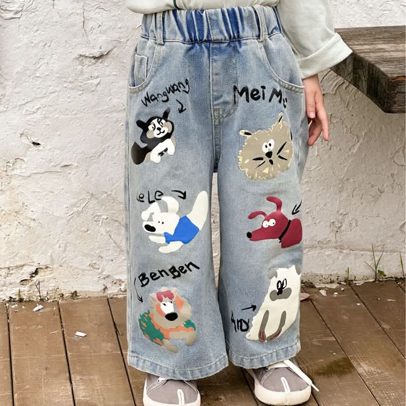 MEIMEI Toddler Lovely Animal Denim Pants