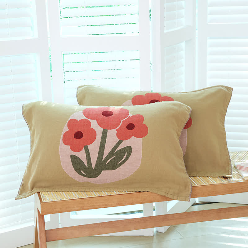 Cartoon Flower Comfort Pillowcase