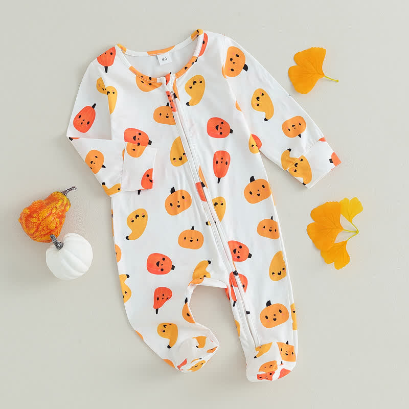 Baby Multicolor Pumpkin Food Romper