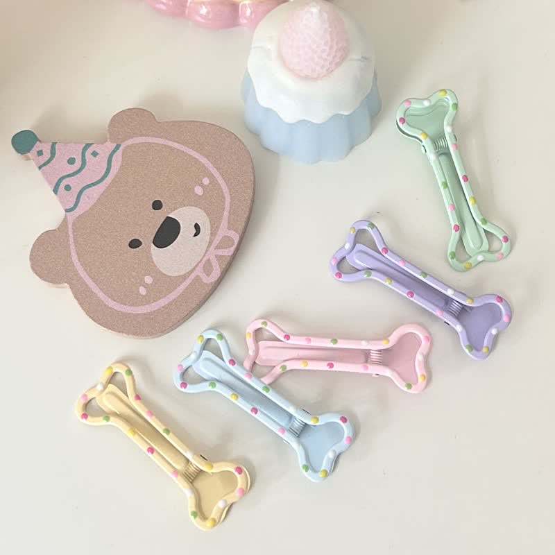 Baby Bone Multicolor Dot Hair Clips