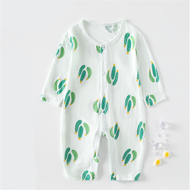 Baby Lovely Cactus White Romper