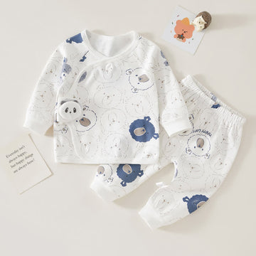 Baby 2-Piece White Bear Kimono Set