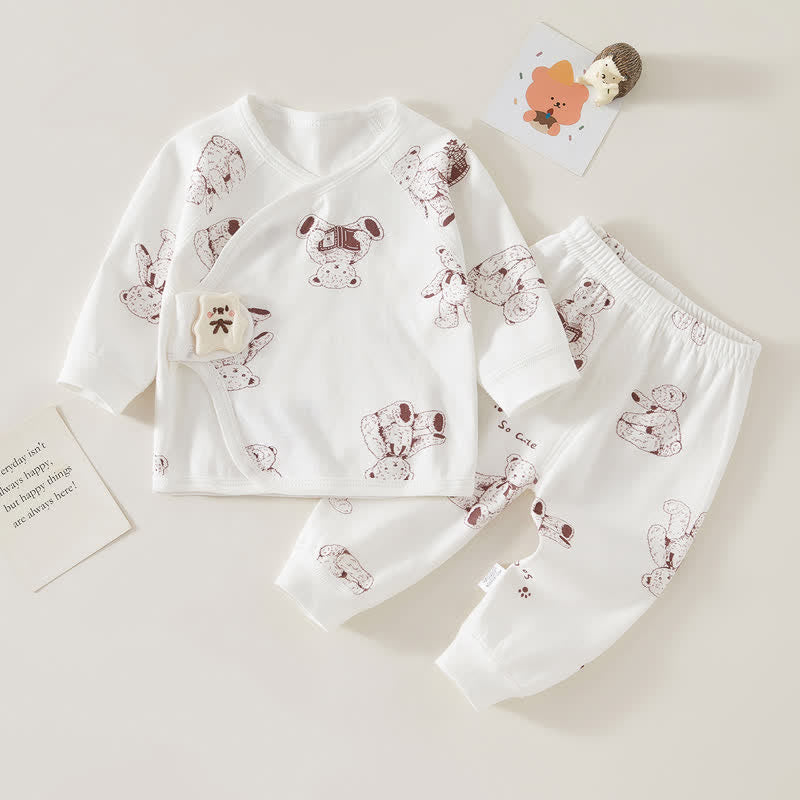 Baby 2-Piece Bear Basket Kimono Set