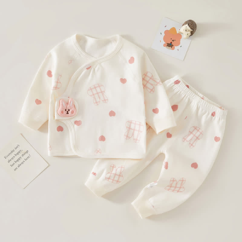 Baby 2-Piece Heart Bunny Kimono Set