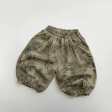 Toddler Boy Khaki Leaf Loose Pants