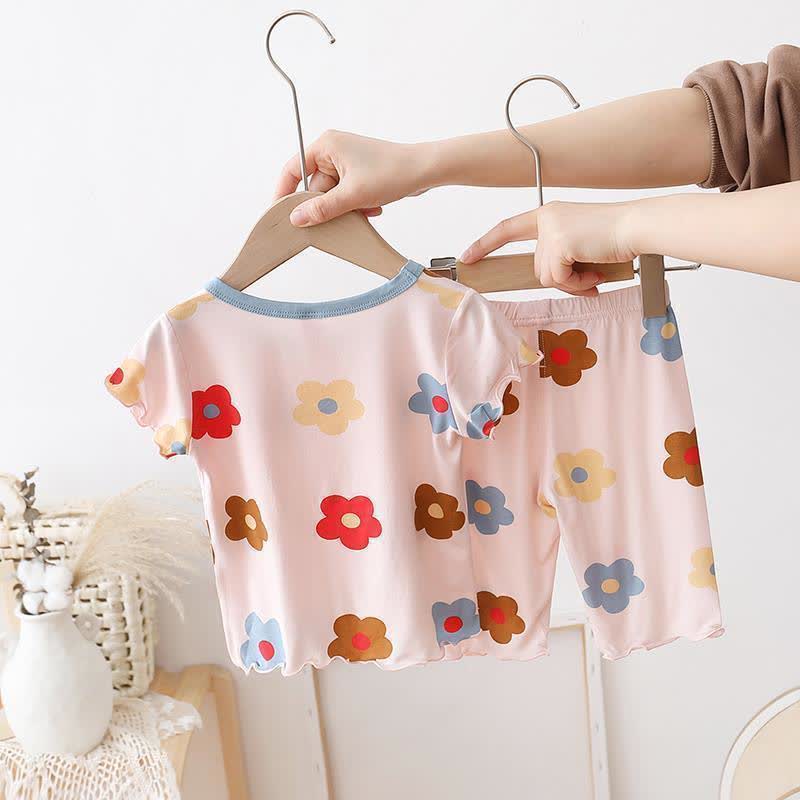 Toddler 2-Piece Flower Soft Pajamas Set