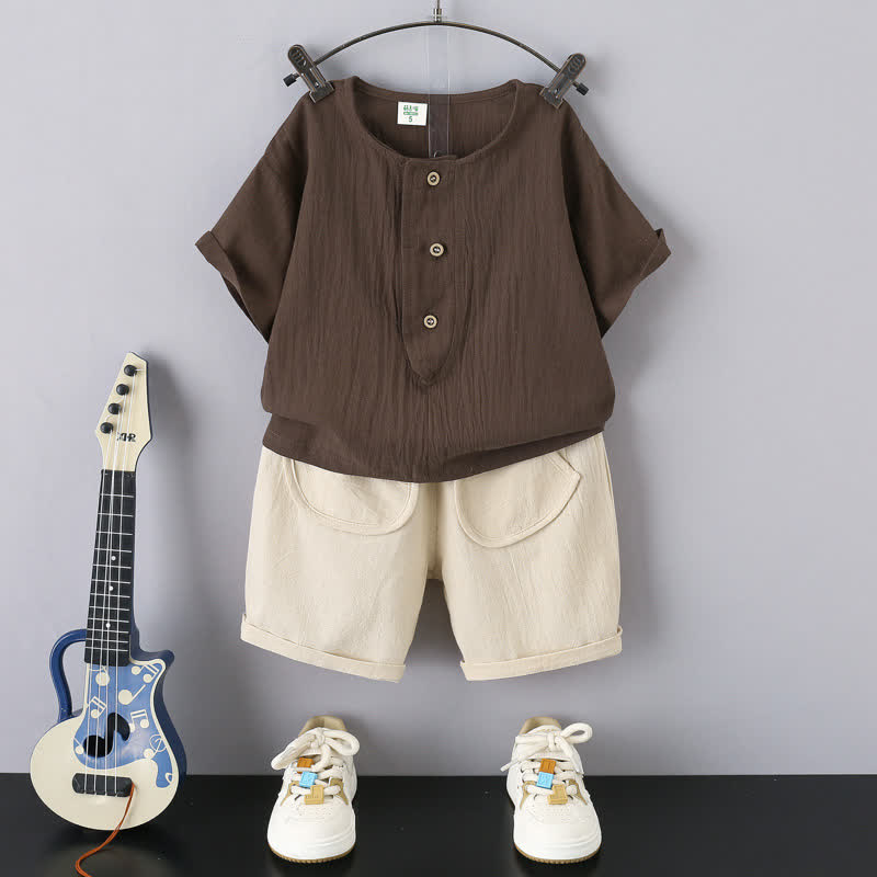 Toddler Boy 2-Piece Linen Soft Set