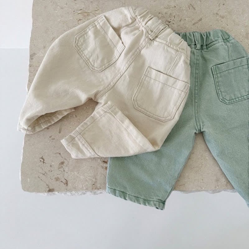 Baby Solid Color Casual Simple Pants