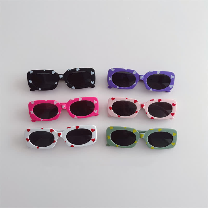 Baby Lovely Heart Rectangle Sunglasses