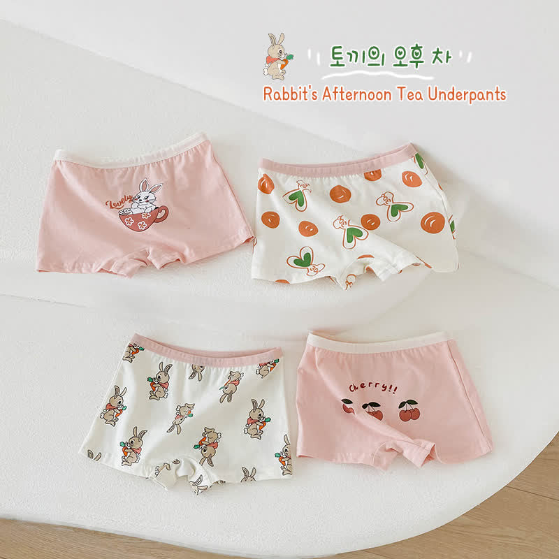 4-pack Toddler Girl Bunny Cotton Briefs