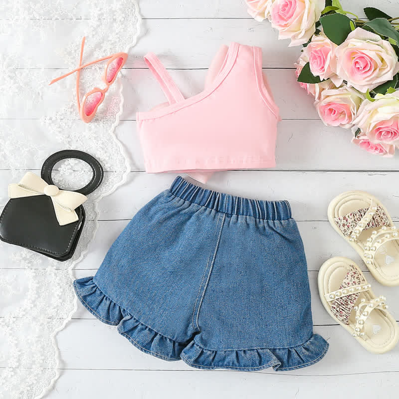 Baby 2-Piece Sweet Bow Denim Set