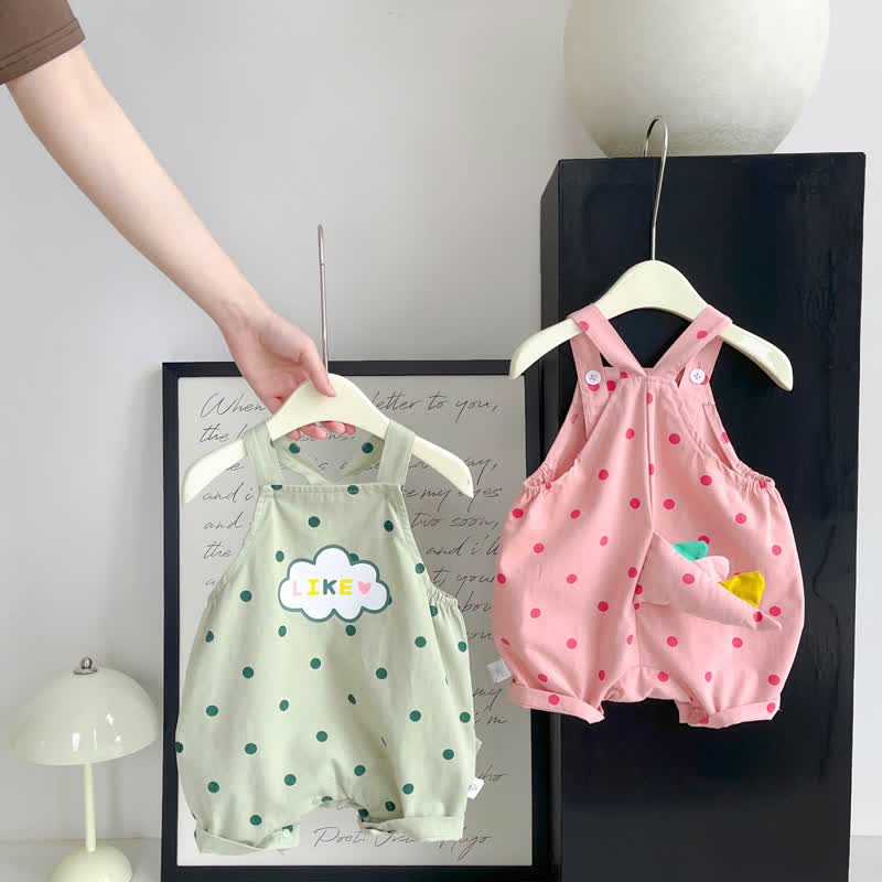 LIKE Baby Dots Dinosaur Lovely Overalls