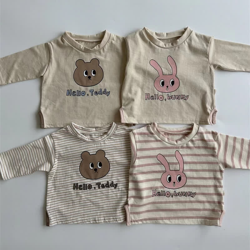 HELLO TEDDY/BUNNY Baby Animal T-shirt