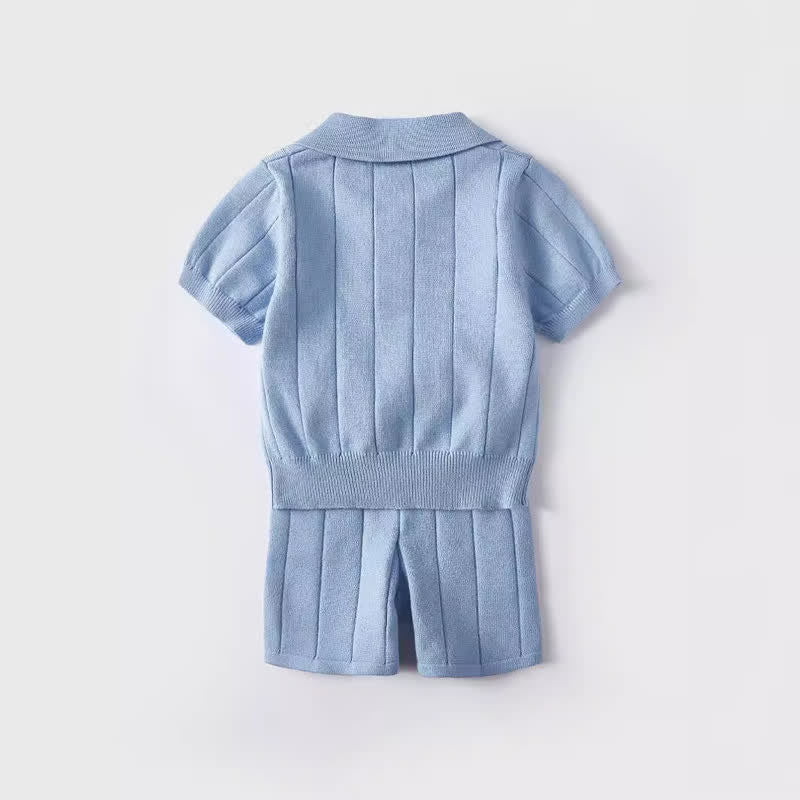 Baby 2-Piece Knitted Pure Polo Set