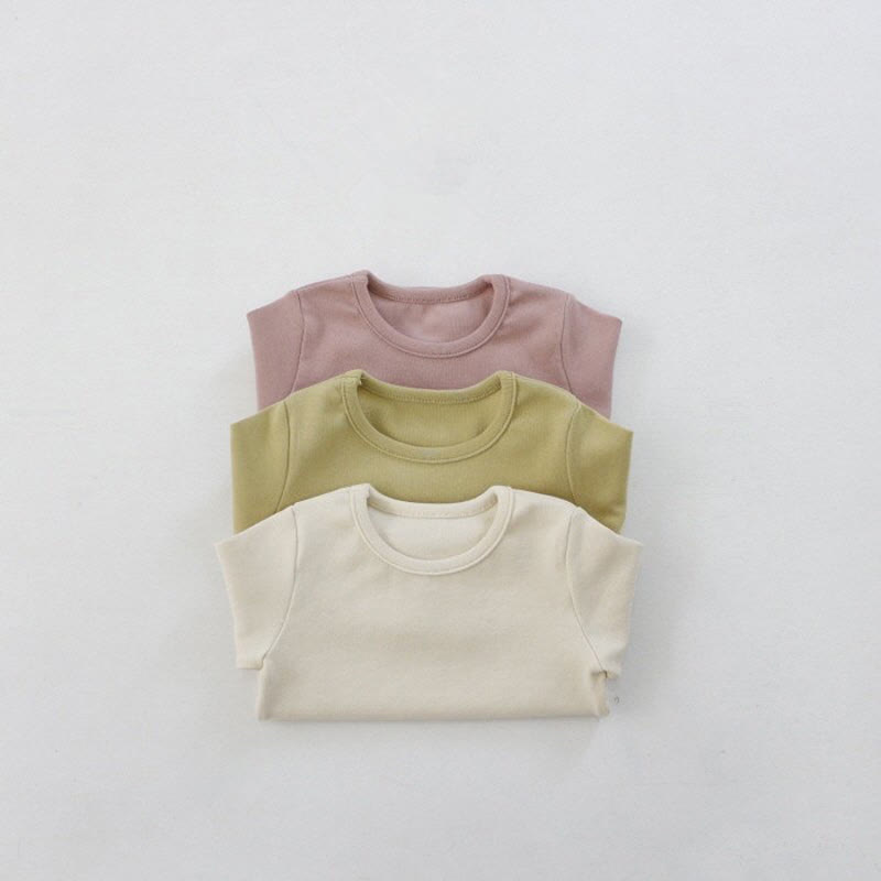 Baby Soft Simple Solid Color T-shirt