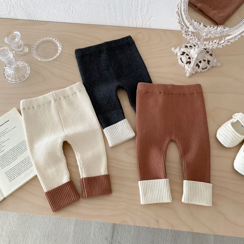 Baby Knitted Ribbed Simple Leggings