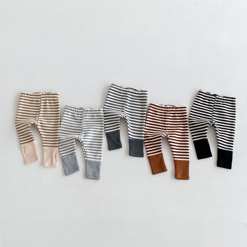 Baby Splicing Striped Leggings