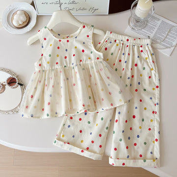 Toddler 2-Piece Colorful Dots Tulle Set