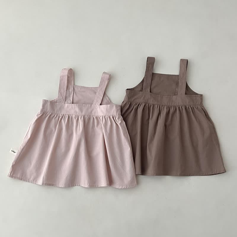 Toddler Girl Lace Pocket Sleeveless Dress