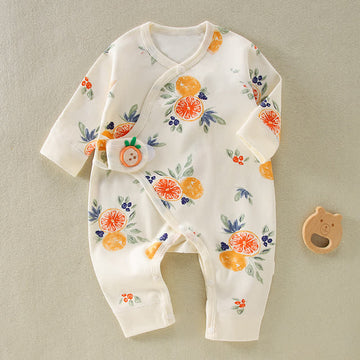 Baby Apricot Orange Kimono Romper